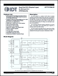 Click here to download IDT77V1254L25 Datasheet