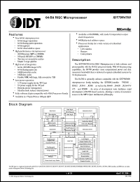 Click here to download IDT79R4700 Datasheet