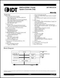Click here to download IDT79RC32134 Datasheet