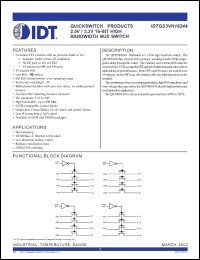Click here to download IDTQS3VH16244 Datasheet
