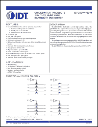 Click here to download IDTQS3VH16244PV Datasheet