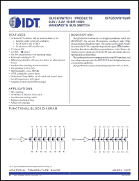 Click here to download IDTQS3VH16245PV Datasheet