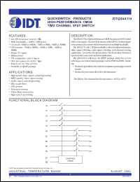 Click here to download IDTQS4A110 Datasheet