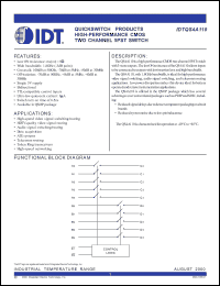 Click here to download IDTQS4A110Q Datasheet