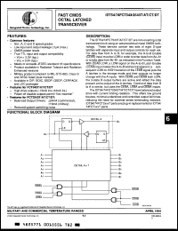 Click here to download IDT74FCT543TJ Datasheet
