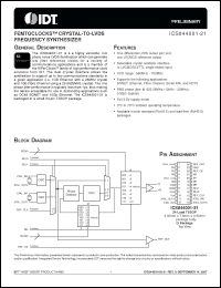 Click here to download ICS844001AG-21LF Datasheet