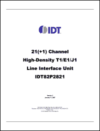 Click here to download IDT82P2821BH Datasheet