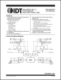 Click here to download IDT709079L15PFI Datasheet