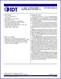 Click here to download IDT74SSTU32864ABF Datasheet