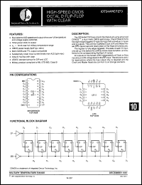 Click here to download IDT54AHCT273LB Datasheet