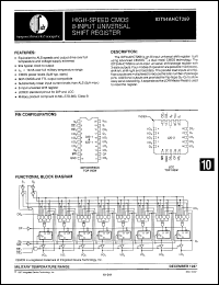 Click here to download IDT54AHCT299DB Datasheet