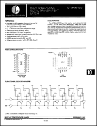 Click here to download IDT54AHCT573EB Datasheet