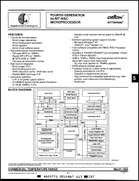Click here to download IDT79R4600-100MJ Datasheet