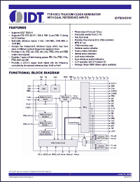 Click here to download IDT82V3010PVG Datasheet