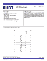 Click here to download IDT74FCT540ATPYG Datasheet
