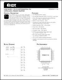 Click here to download ICS853111A Datasheet