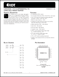 Click here to download ICS853111AY Datasheet