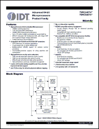 Click here to download IDT79RC64T574-200DP Datasheet