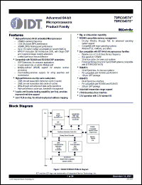 Click here to download IDT79RC64T575-250DZI Datasheet