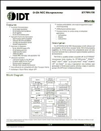 Click here to download IDT79RV4700-100GH Datasheet