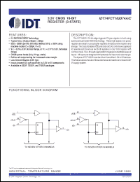Click here to download IDT74FCT163374CPAG Datasheet