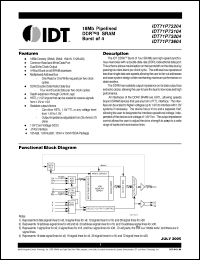 Click here to download IDT71P73604 Datasheet