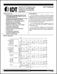 Click here to download IDT77V1264L200PGI Datasheet