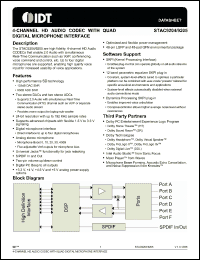 Click here to download STAC9205D5NBEYYX Datasheet