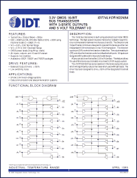 Click here to download IDT74LVCR162245APA Datasheet