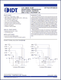 Click here to download IDT74LVCR16952A Datasheet