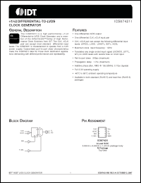 Click here to download ICS87421AMIFT Datasheet
