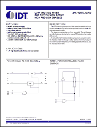 Click here to download IDT74CBTLV3862PYG Datasheet