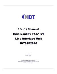 Click here to download IDT82P2816BBG Datasheet