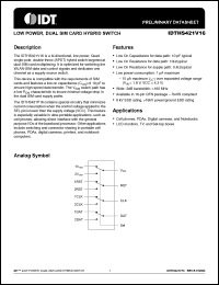 Click here to download IDTHS421V16 Datasheet