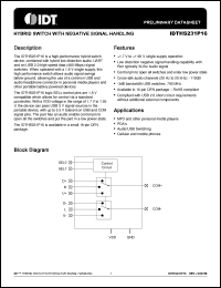 Click here to download IDTHS231P16 Datasheet