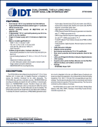 Click here to download IDT82V2082 Datasheet