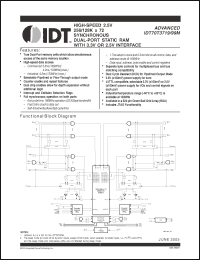 Click here to download IDT70T3799MS166BBGI Datasheet