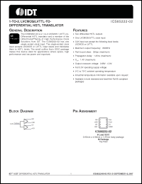 Click here to download ICS85222AM-02T Datasheet