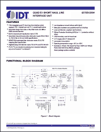 Click here to download IDT82V2054BBG Datasheet