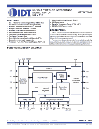 Click here to download IDT72V70800TF Datasheet