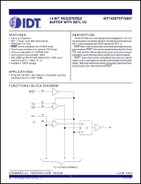 Click here to download IDT74SSTVF16857PA Datasheet