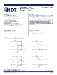 Click here to download IDT74ALVC16244APV Datasheet