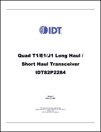 Click here to download IDT82P2284 Datasheet