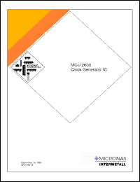 Click here to download MCU2600 Datasheet