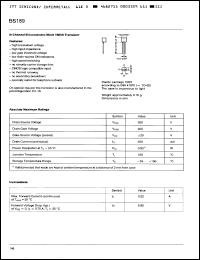 Click here to download BS189 Datasheet