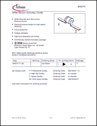 Click here to download BAS70 Datasheet