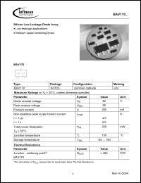 Click here to download BAV170 Datasheet