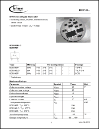 Click here to download BCR149L3 Datasheet