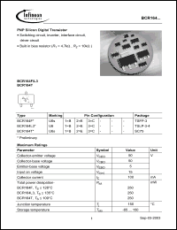 Click here to download BCR164L3 Datasheet
