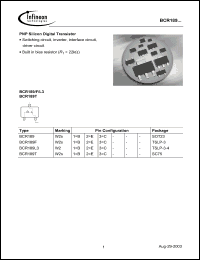 Click here to download BCR189L3 Datasheet